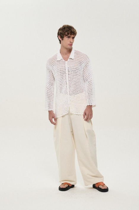 Camisa Masculina Branca LED